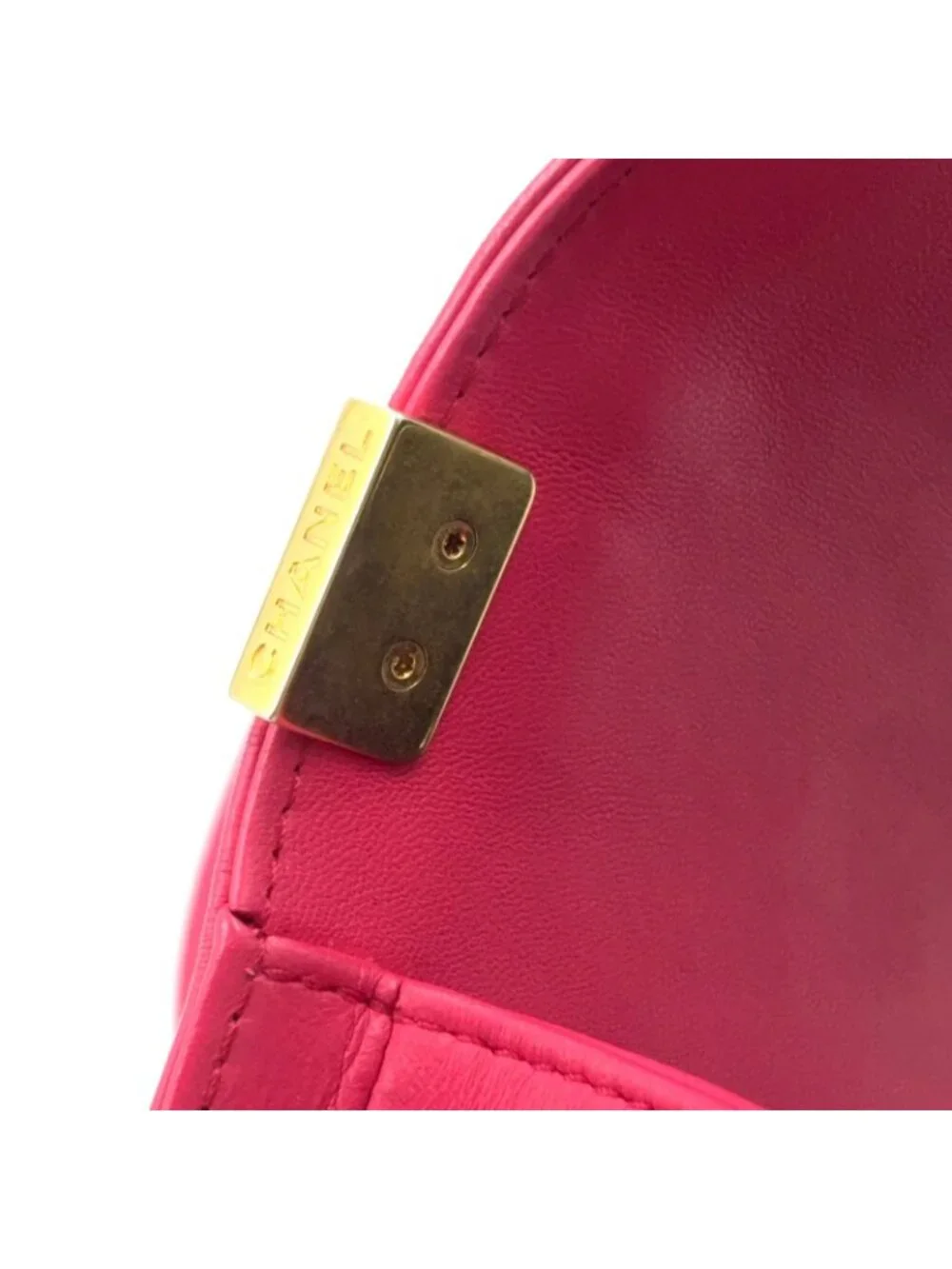Chanel Boy Small Tweed Lambskin Pink Chain Shoulder Bag Gold